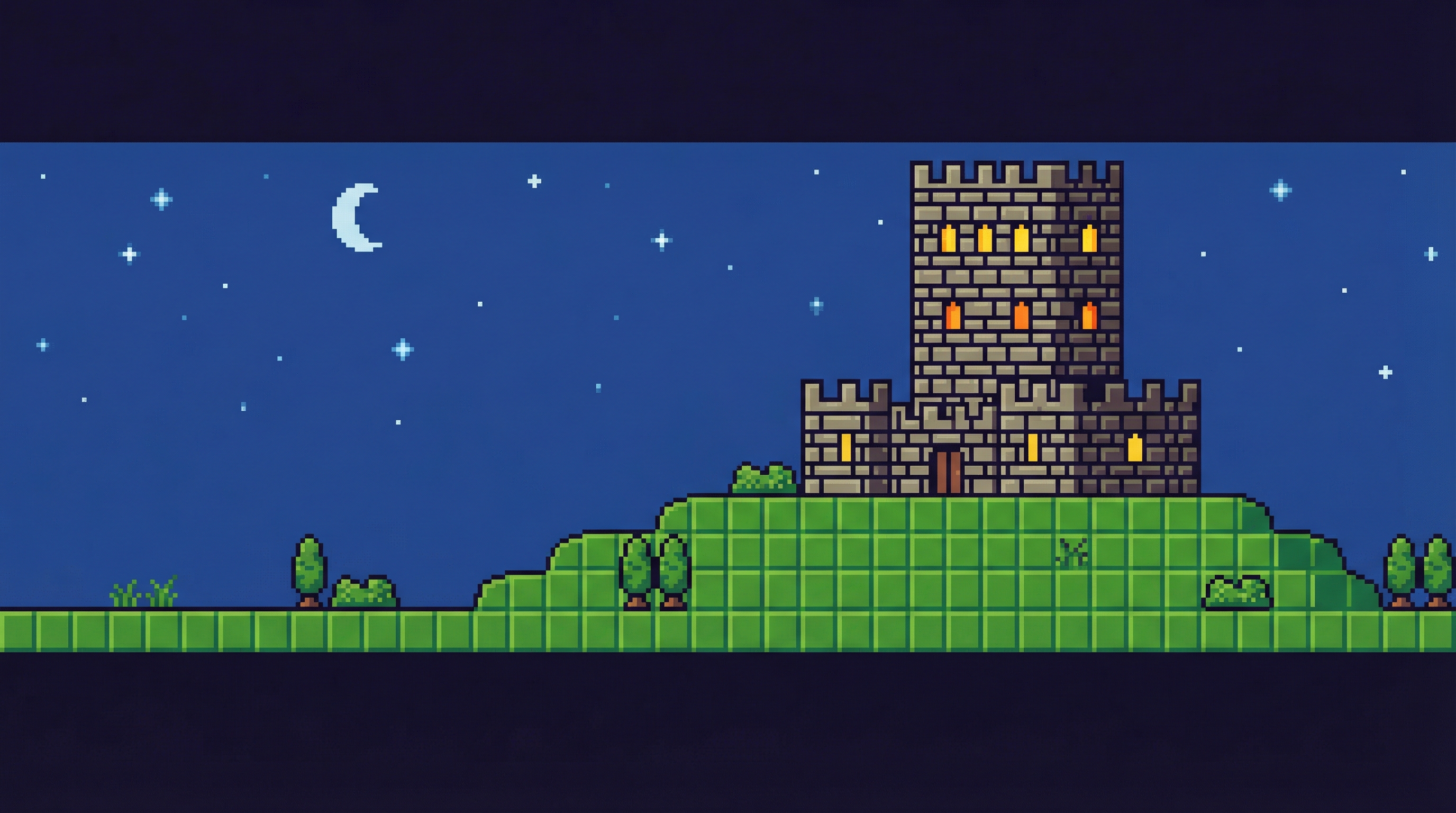 Pixel art wizard tower